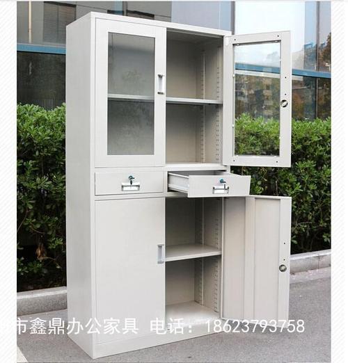 批发宽上玻下铁移门柜 经济耐用型文件柜 钢制文件柜工厂定做